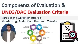 Components of Evaluation| UNEG DAC OECD Evaluation Criteria|Monitoring Evaluation Tutorial Part 2