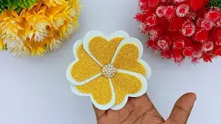 Glitter Foam Sheet Crafts Idea | Flower Making With Eva Foam | DIY Handmade Flower Making Crafts