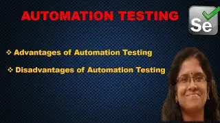 Advantages & Disadvantages of Automation Testing | Automation Testing in Tamil
