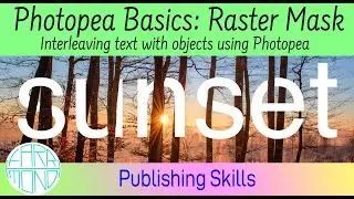 Interleaving text using Photopea's raster mask tool