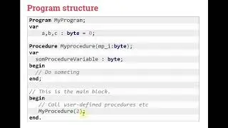 Turbo Rascal Syntax Error (TRSE) Program Structure