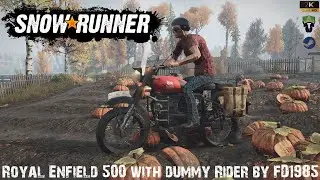 Обзор мода Royal Enfield 500 with dummy Rider by FD1985 - Snowrunner - Дон - Промзона - #527🚧