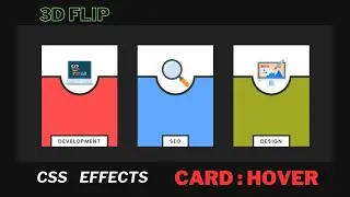 Animated 3D Flip Service Section Using CSS Effects | Animated Service Section