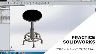 SolidWorks Tutorial: Revolving Stool Design | 3D Model Stool | Seat or Chair without Back or Arms