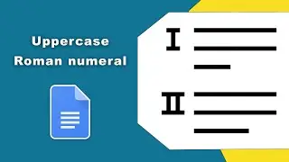 How to put uppercase Roman numerals in google docs