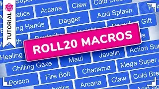 Roll20 Macros | Roll20 Tutorial