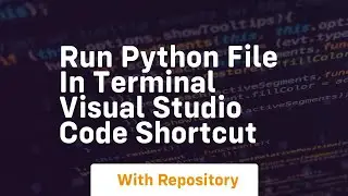 run python file in terminal visual studio code shortcut