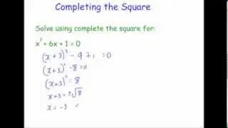 Completing the Square - Corbettmaths