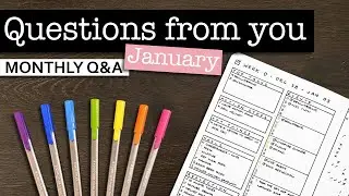 YOUR QUESTIONS ANSWERED 💜 Bullet journal questions and more | January monthly Q&A video