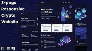 How to create a responsive crypto website template | HTML, CSS, and JavaScript