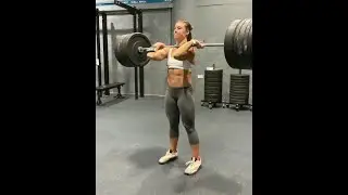 Strong CrossFit Girl Does An Amazing Power Clean | #shorts