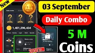 Hamster Kombat Daily Combo 3 September | 02th to 03 September || Hamster Daily Combo Today