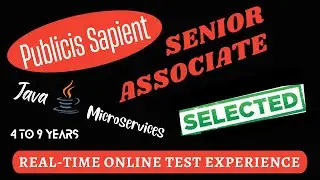 Realtime Test Publicis Sapient| Senior Associate | Senior Associate – Java/ Microservices