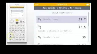 NumWorks Quick Tip 12 T Interval for a Difference in Means