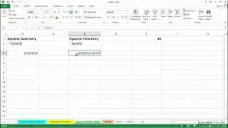 Excel Tutorial - TODAY and NOW functions for dynamic date and time entry