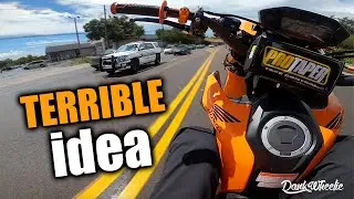 Cop Picks Me To Chase! - Mini Bike Mayhem