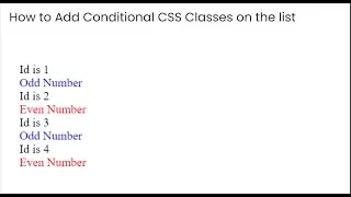 How to Add Conditional CSS Classes on the list