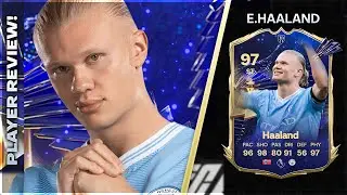 ABSOLUTE BEAST!!!! TOTY 97 RATED ERLING HAALAND PLAYER REVIEW - EA FC24 ULTIMATE TEAM