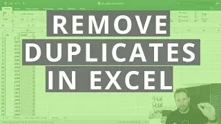 How to Remove Duplicates in Excel