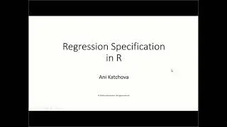 Regression Specification in R