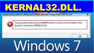 How to fix dynamic link library kernel32.dll error on WINDOWS 7 || kernel32.dll error fix windows 7