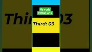 vs code extensions #shorts #youtubeshorts
