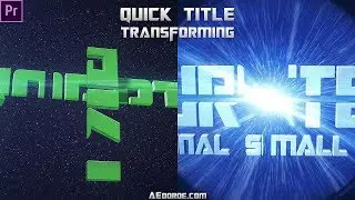 Quick Title Transforming Premiere Pro Mogrt Template