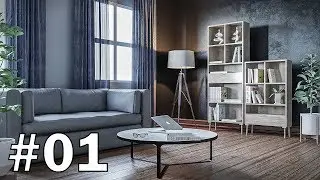 Photorealistic Interior Lighting Tutorial - part 01 - 3dsmax & corona