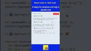 3 ways to reverse a string in JavaScript | #shorts #short #javascript  #coding