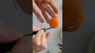 Мастер-класс:Брошь МАНДАРИН НА ВЕТОЧКЕ из полимерной глины FIMO #fimo #творчество