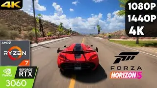 Forza Horizon 5: RTX 3060 Benchmark | 1080P, 2K, 4K | Ryzen 7 5700X | Max Graphics RTX ON