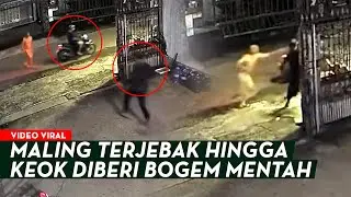 BAIKNYA TETANGGA INI HABISI MALING MOTOR! Pelaku Terjebak Hingga Dibuat Keok