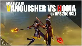 🤔 Staff of Homa VS Vortex Vanquisher DPS Comparison for Zhongli | Genshin Impact //Varsona//