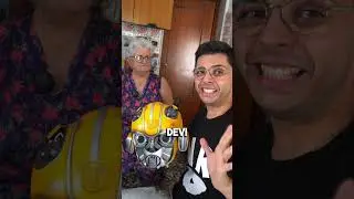 La Nonna prova il Casco di BUMBLEBEE (Transformers)