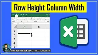 How to change height and width of Column and Row in Excel