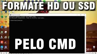 Como Formatar HD ou SSD pele CMD  do Windows Prompt de Comando (SUPER FÁCIL)