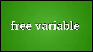 Free variable Meaning