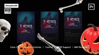 Premiere Pro Template: Halloween Slideshow