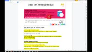 Oracle DBA Trainig || New Batch Announcement || 13-Jun-2023