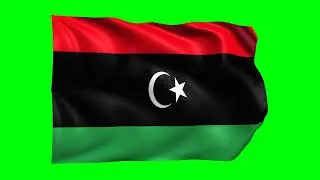 Libya Waving Flag Green Screen Animation | 3D Flag Animation | Royalty-Free