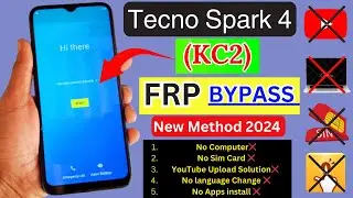 Tecno Spark 4 Frp Bypass | Youtube Update Fix | Tecno KC2 Google Account Remove || Without Pc