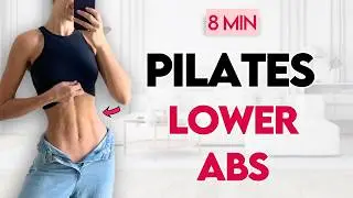 8 min Lower Abs Burn Pilates Workout (Burn Belly Fat) | At Home Class