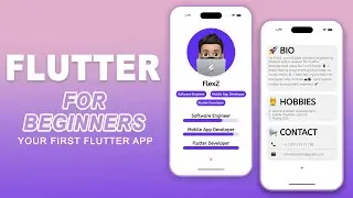 Flutter Beginners Tutorial | Create Your First Flutter App From Scratch, Flutter Resume App, CV App