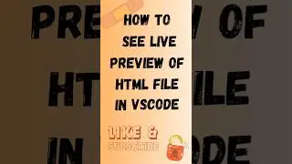 how to see live preview of html file in vscode..