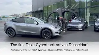 The first Tesla Cybertruck arrives Düsseldorf.