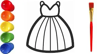 How to draw rainbow dresses