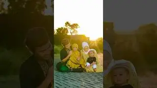 IDE POSE LEBARAN DENGAN 2 anak kecil 