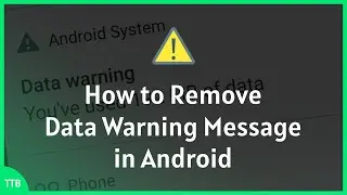 How to remove data warning messages in android