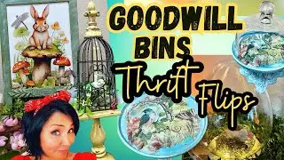 Easter & Spring thrift flips from the GOODWILL BINS 🌺 diy home decor- trash to treasure