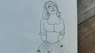 How To Draw a Girl in a Dress #artsworld #drawing #art #artist #trending